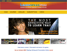Tablet Screenshot of learnspeakthai.com